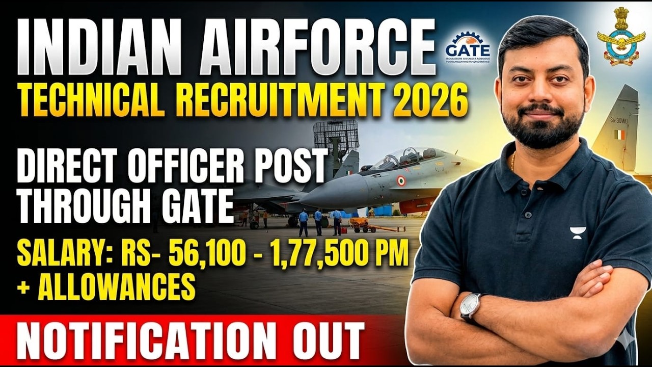 Indian Airforce Technical Recruitment 2026 ✈️ | Direct Officer Entry Through GATE | Shishir Das Sir
