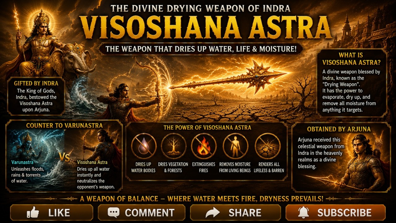 Astra weapons: Visoshana The Drying Weapon from the Heavens in Hindu Mythology