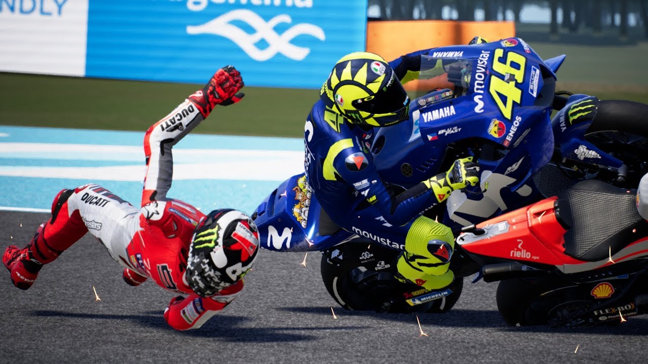 MotoGP 18 Crash Compilation