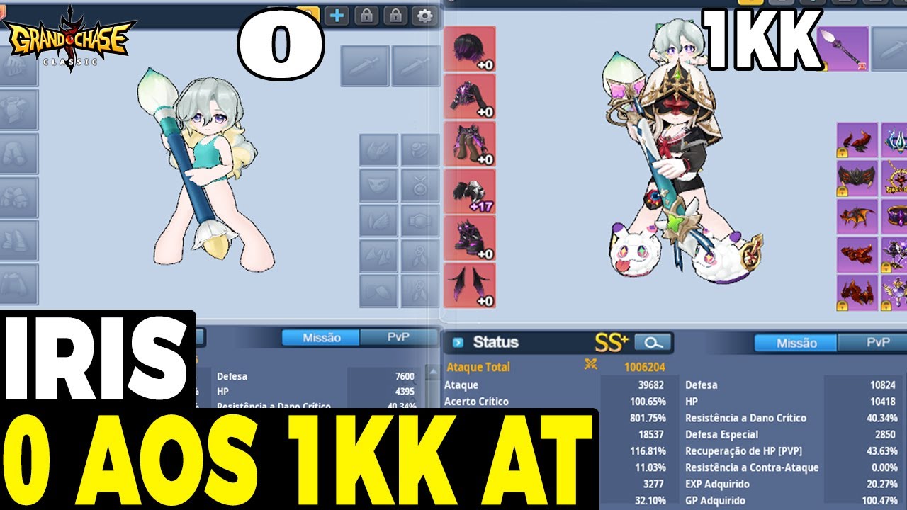 PEGUEI 1KK NA IRIS NO PRIMEIRO DIA SENDO F2P  l GRAND CHASE CLASSIC