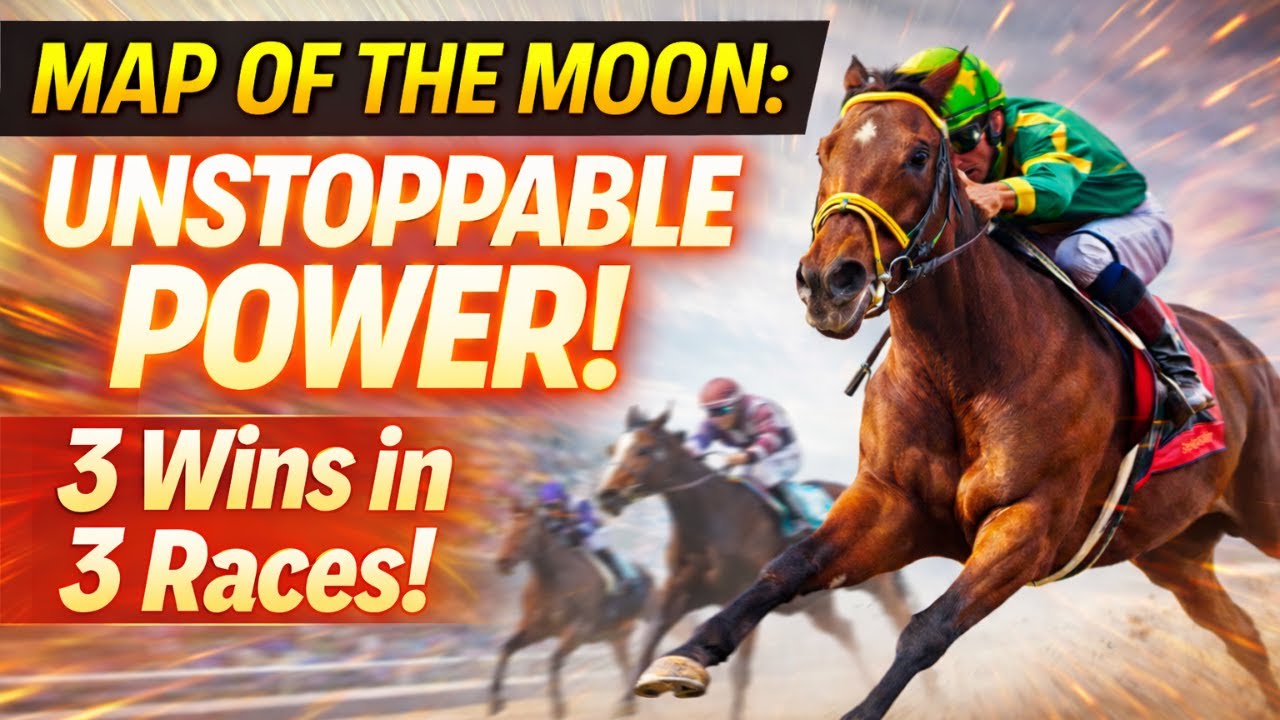 Map of the Moon: 3 Wins, 3 Races – Watch the Making of a Champion! @Horse Races