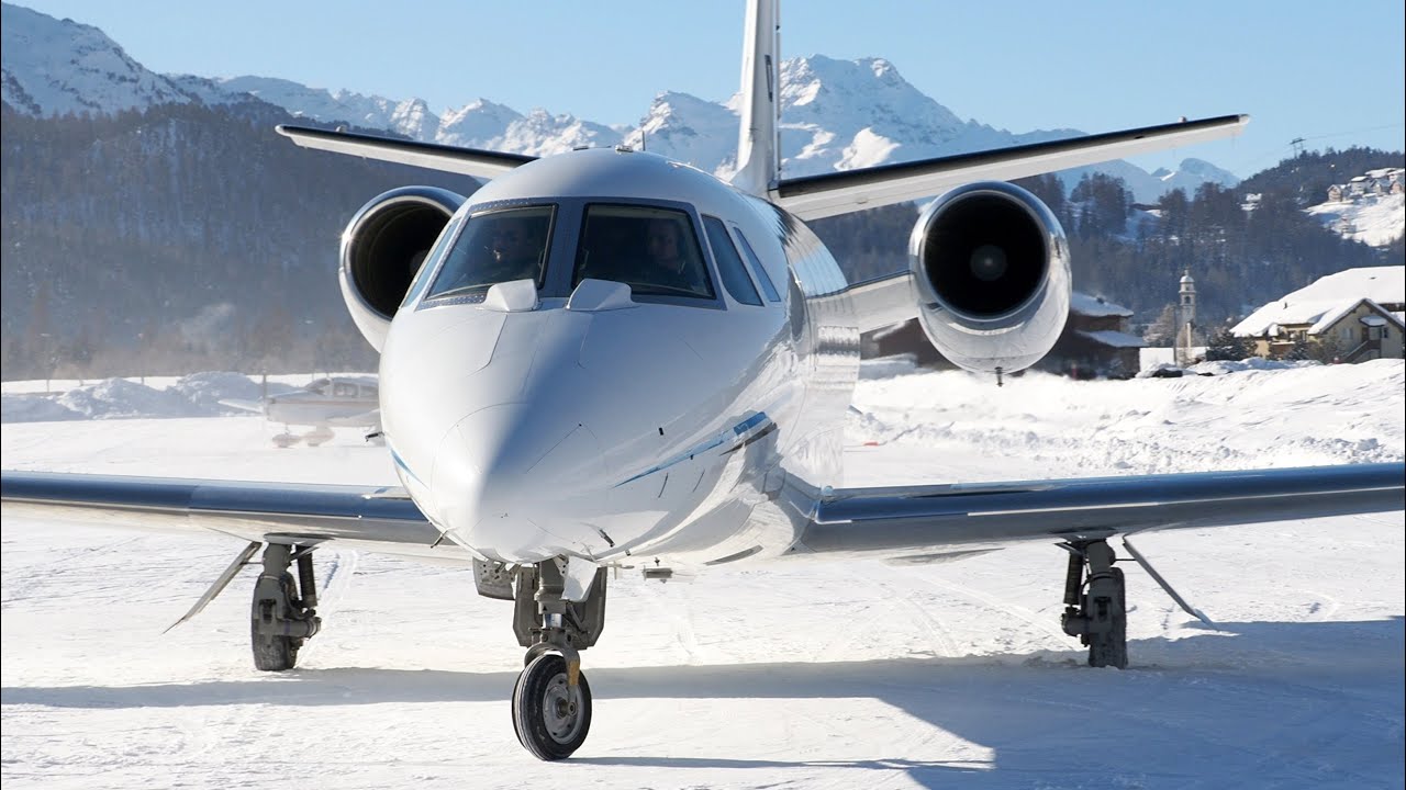Cessna 560XL Citation XLS Plus | Air Hamburg | D-CFLY Samedan Airport 10.01.2021