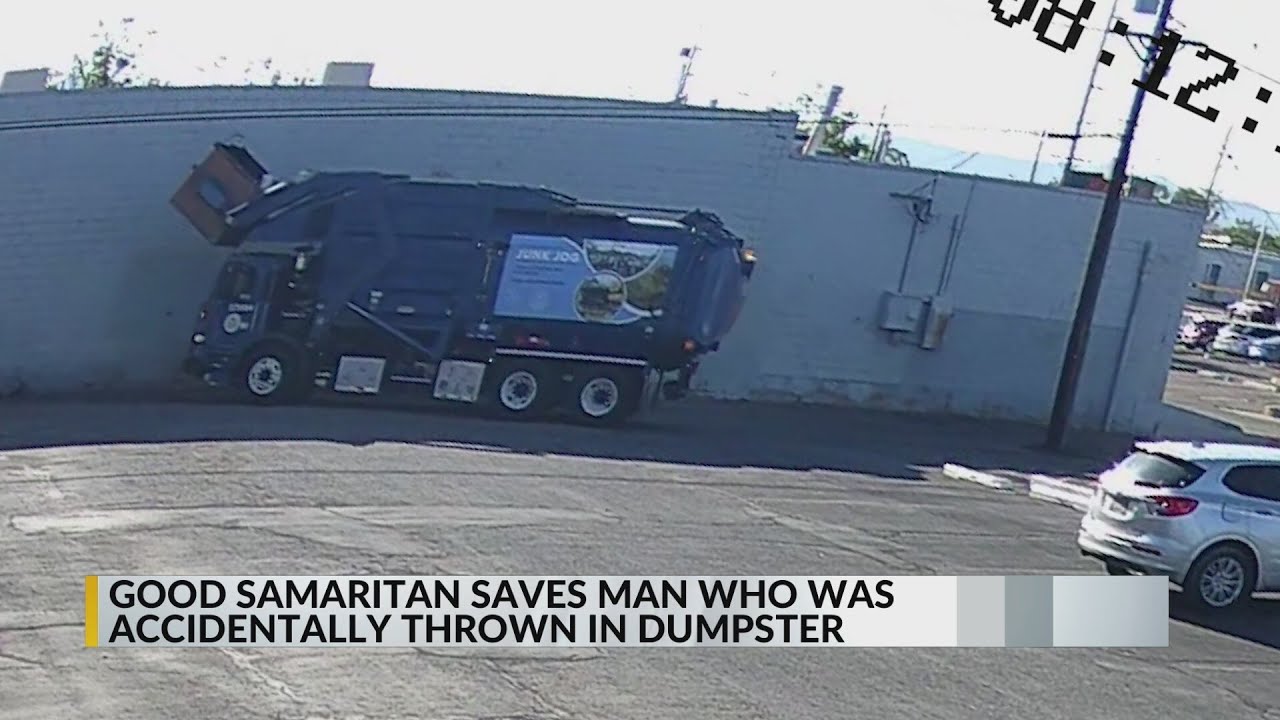 Videos show man in dumpster getting dumped into waste truck in Albuquerque
