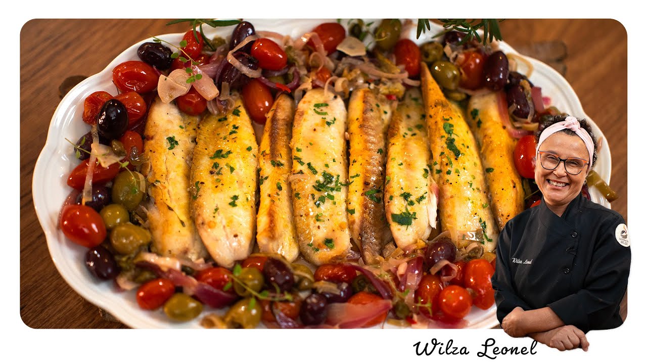 FIL&Eacute; DE TIL&Aacute;PIA ASSADO / PEIXE AO MEDITERR&Acirc;NEO - Wilza Leonel