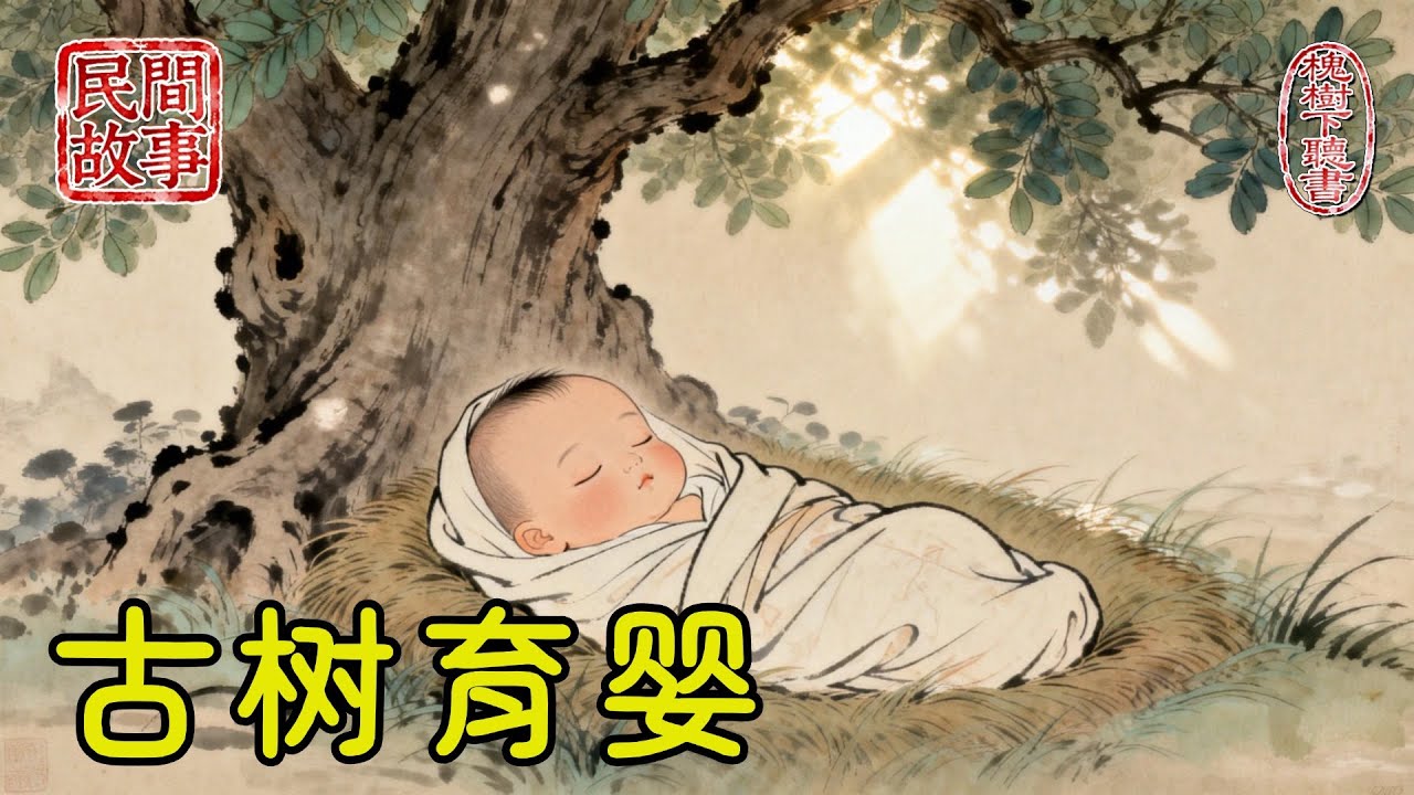 棄嬰被老槐樹庇護長大，堅持每天給樹澆水，某天晚上睡覺時樹根突然隆起，土中竟有發光的平安鎖！#民間故事 #傳統文化 #原創虛構 #華語有聲書 #槐樹下聽書
