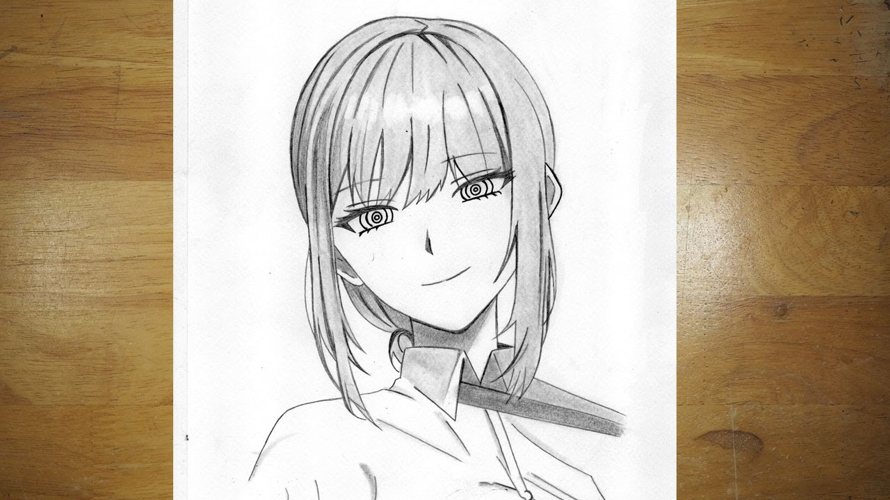 Anime Drawing | How to Draw Makima Chainsaw Man | Step by Step