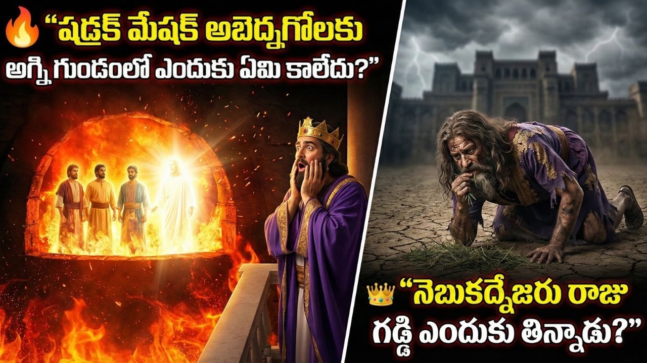 నెబుకద్నేజరు రాజు గడ్డి ఎందుకు తిన్నాడు? | Daniel 3 and 4 #telugubible #daniel #telugubiblestories