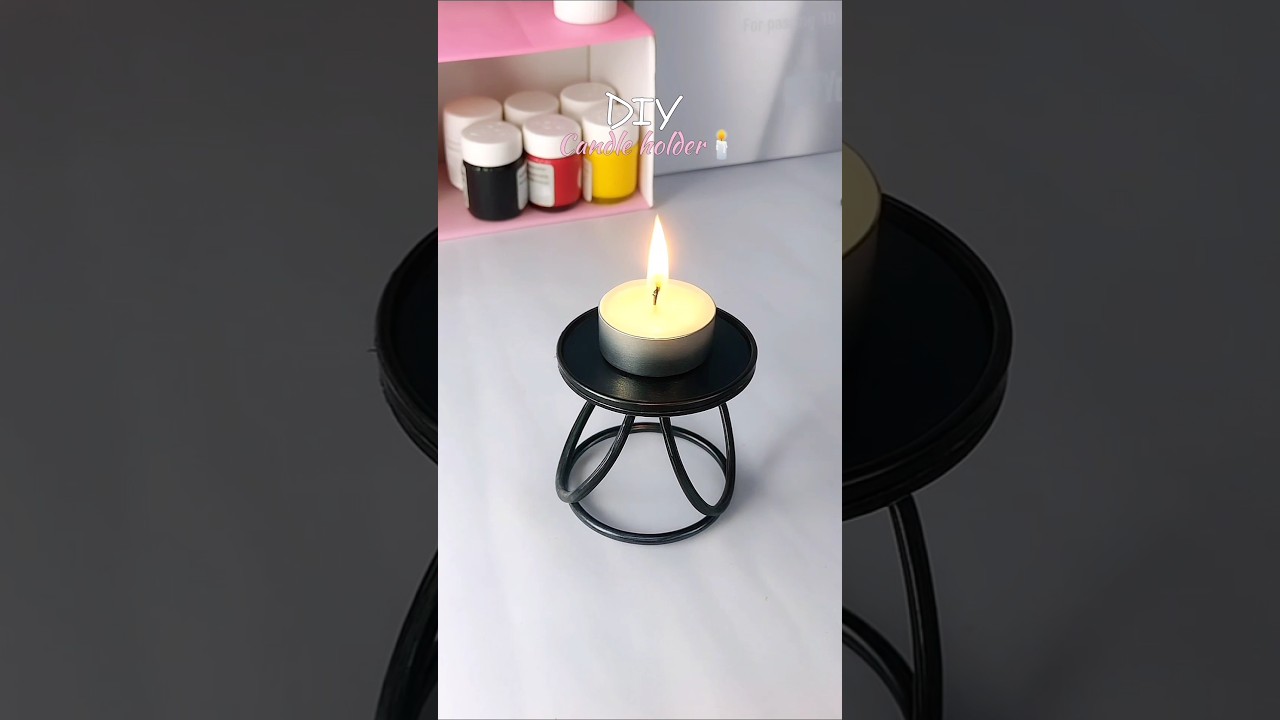 Diy easiest candle holder #diy #youtubeshorts