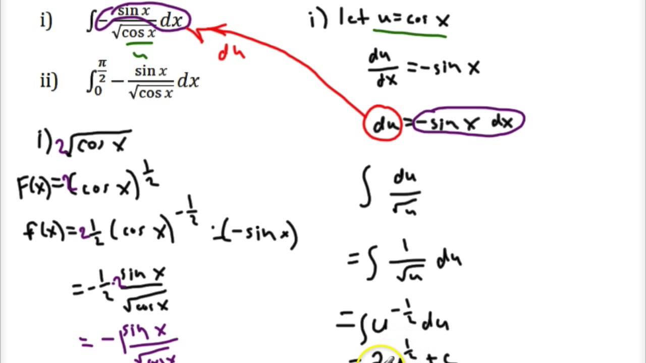 1. Calculus - Integration by inspection and substitution