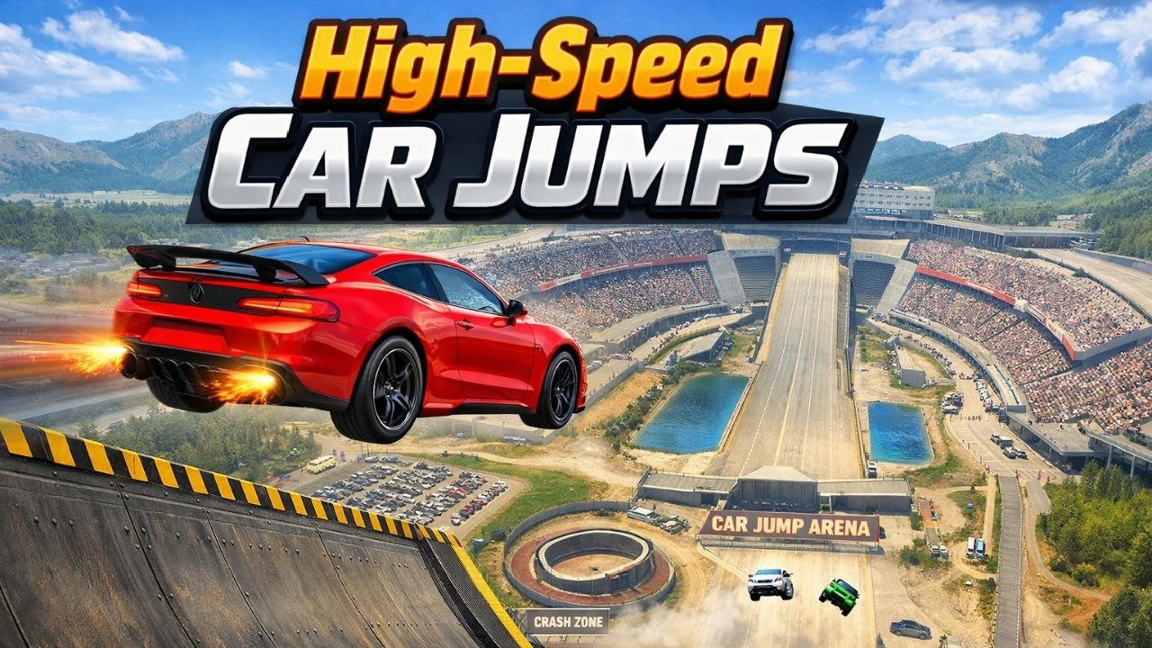 High-Speed Car Jumps #12  [ BeamNG.Drive ] 👍👍