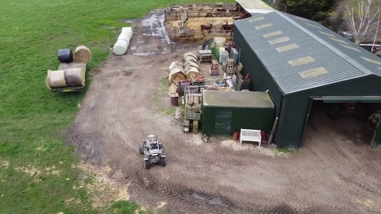 drone footage at the farm