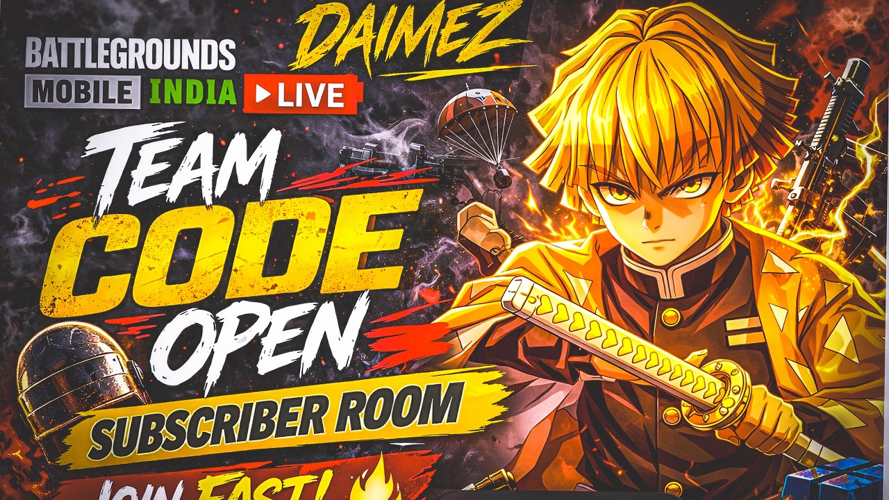 BGMI LIVE 🔴 | TEAM CODE OPEN | PLAY WITH SUBSCRIBERS