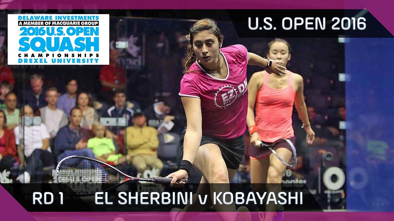 Squash: El Sherbini v Kobayashi - U.S. Open 2016 - Rd 1 Highlights