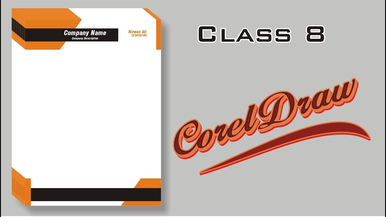Hot to make professional business letterhead design in Coreldraw Urdu / Hinda
