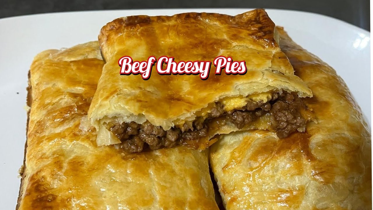 Flaky Beef and Cheese Pie Recipe |  Easy Beef Pies