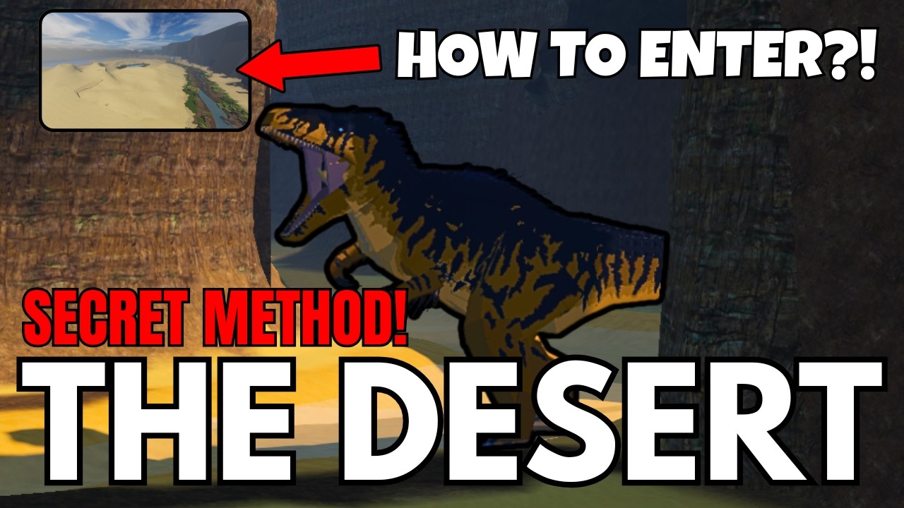 HOW TO ENTER THE SECRET DESERT AREA! - Roblox Jurassic Blocky Tutorial