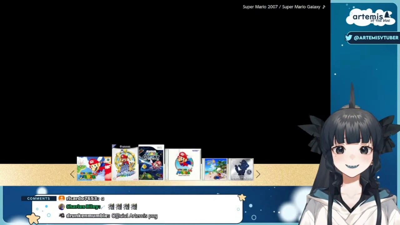 Artemis vibing on the mario sunshine soundtrack