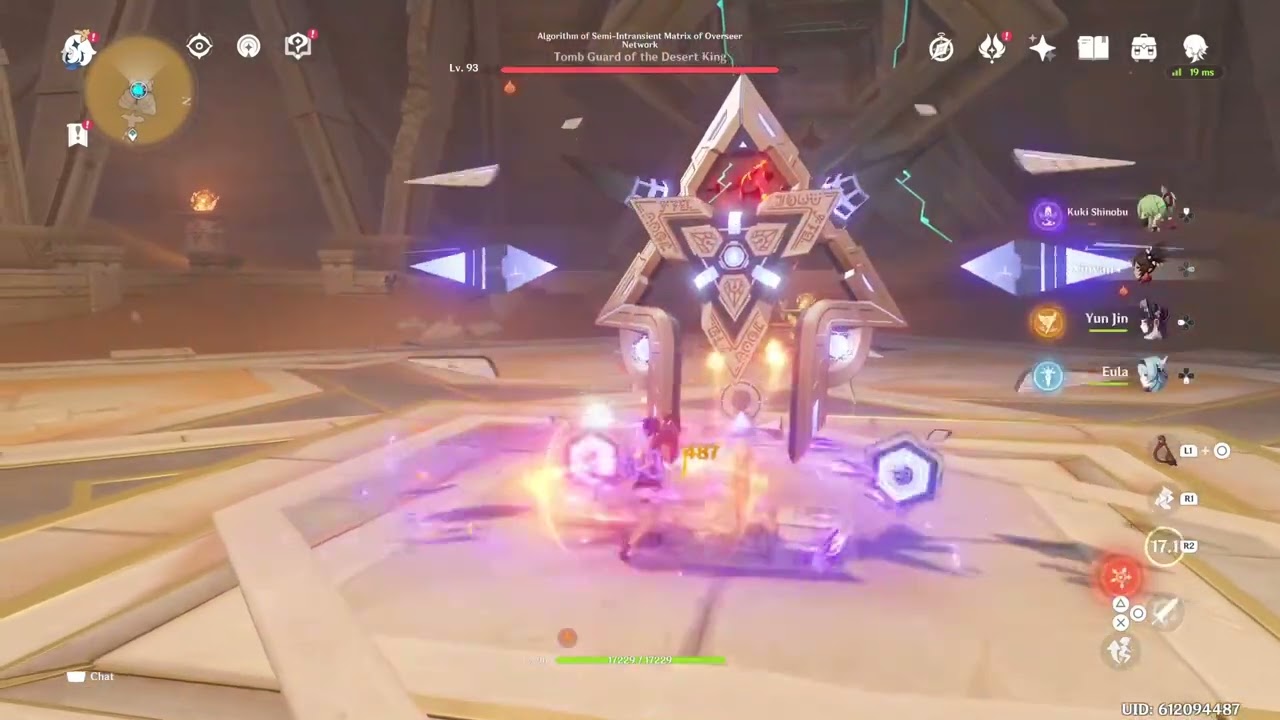 Genshin Impact. Eula with the R2 Unforged Vs Matrix