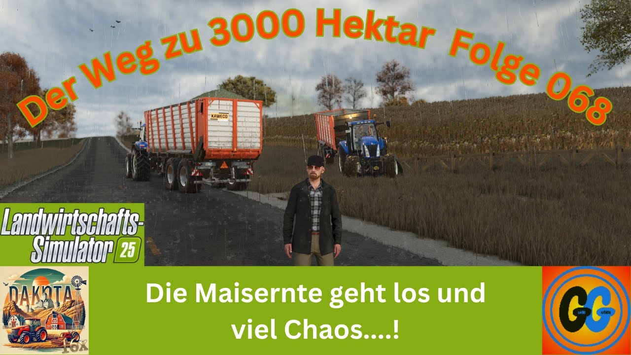 LS25 Dakota 16x Die Maisernte geht los und viel Chaos .....! 068
