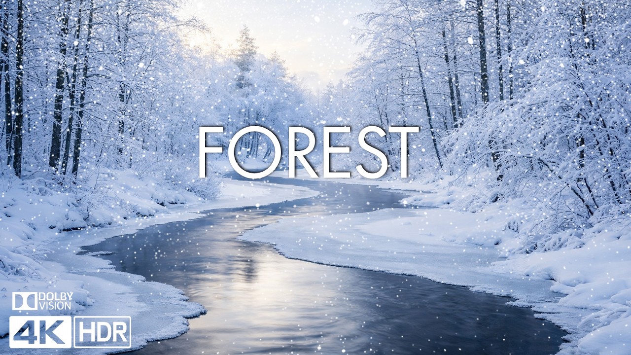 WINTER FOREST 4K  -  Deep Snowfall : World's Most Beautiful Scenic Relaxation Film
