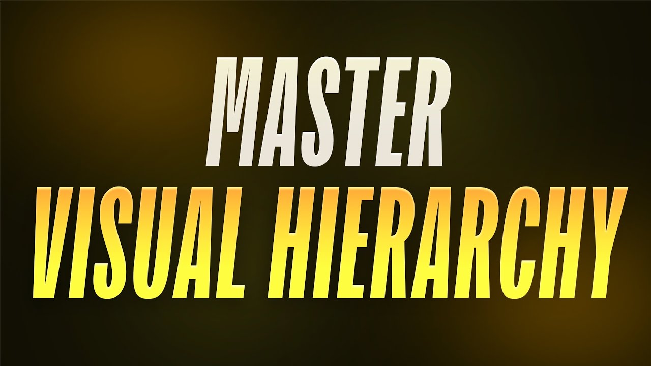 MASTER VISUAL HIERARCHY: Principles of VISUAL DESIGN for Designing Mobile Apps!