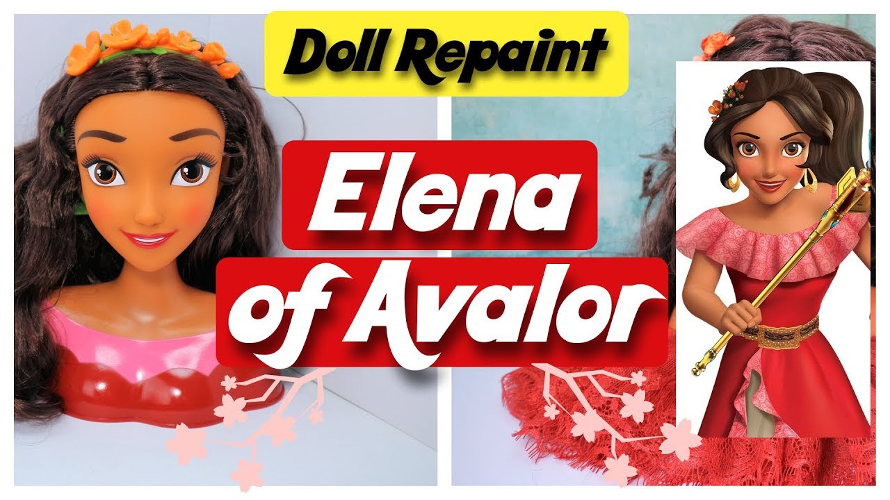 Elena of Avalor - Big Disney Princess Doll Head Repaint by Poppen Atelier