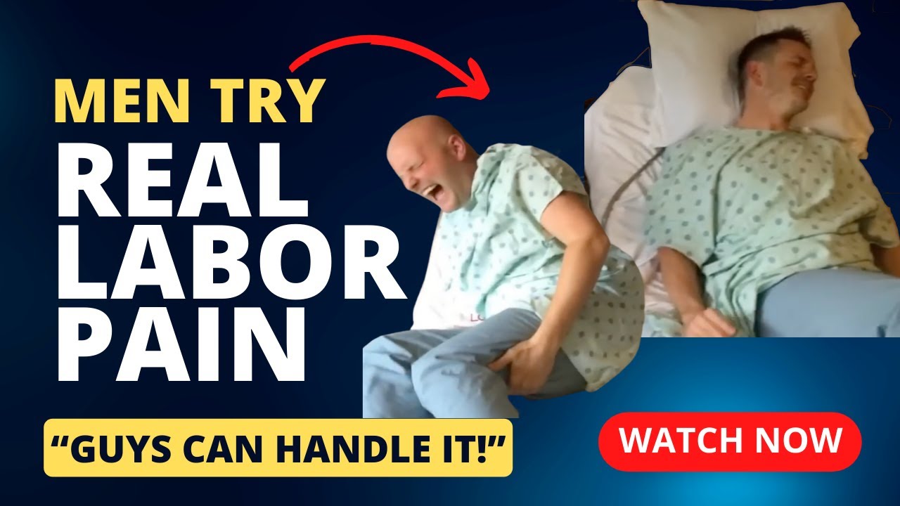 Men Experiencing Real Labor Pain Simulation 