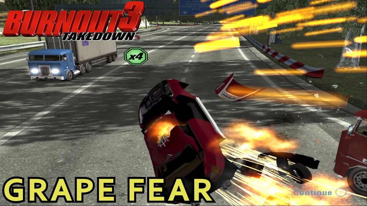 BURNOUT 3: TAKEDOWN - Grape Fear No Commentary