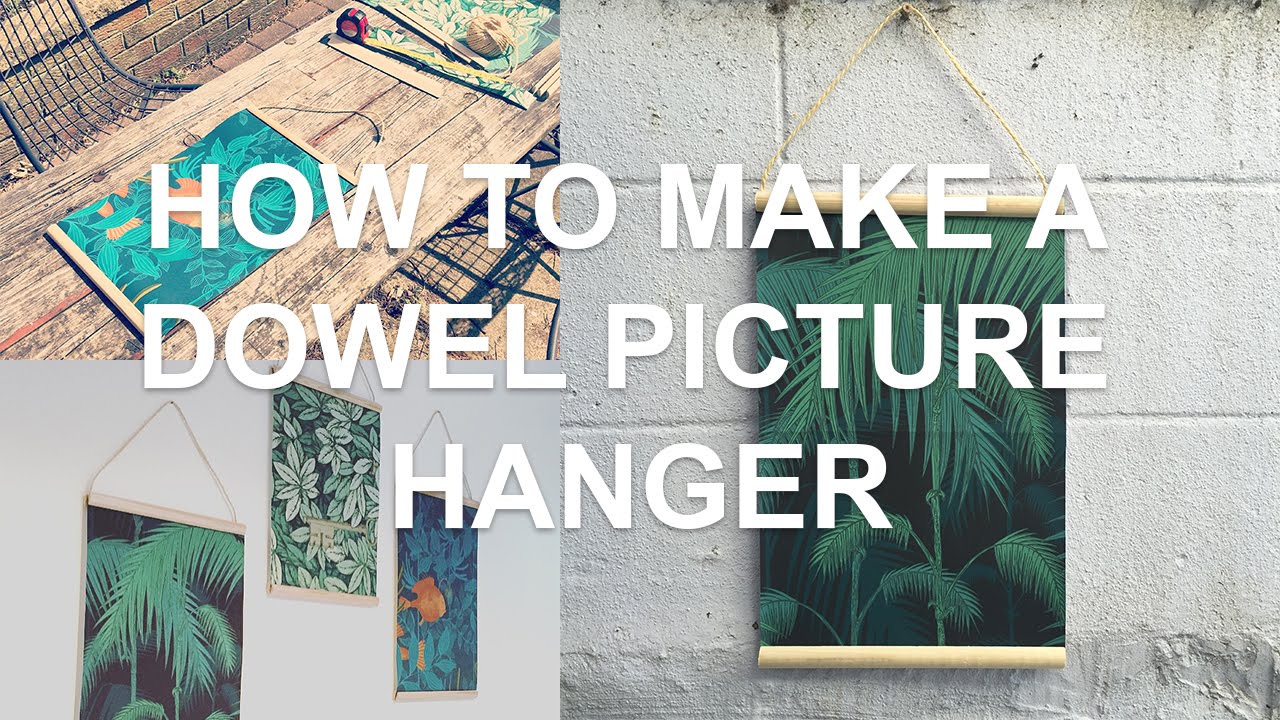 How To Make A Dowel Picture Hanger | DIY Wooden Photo Frame | Chris Martin