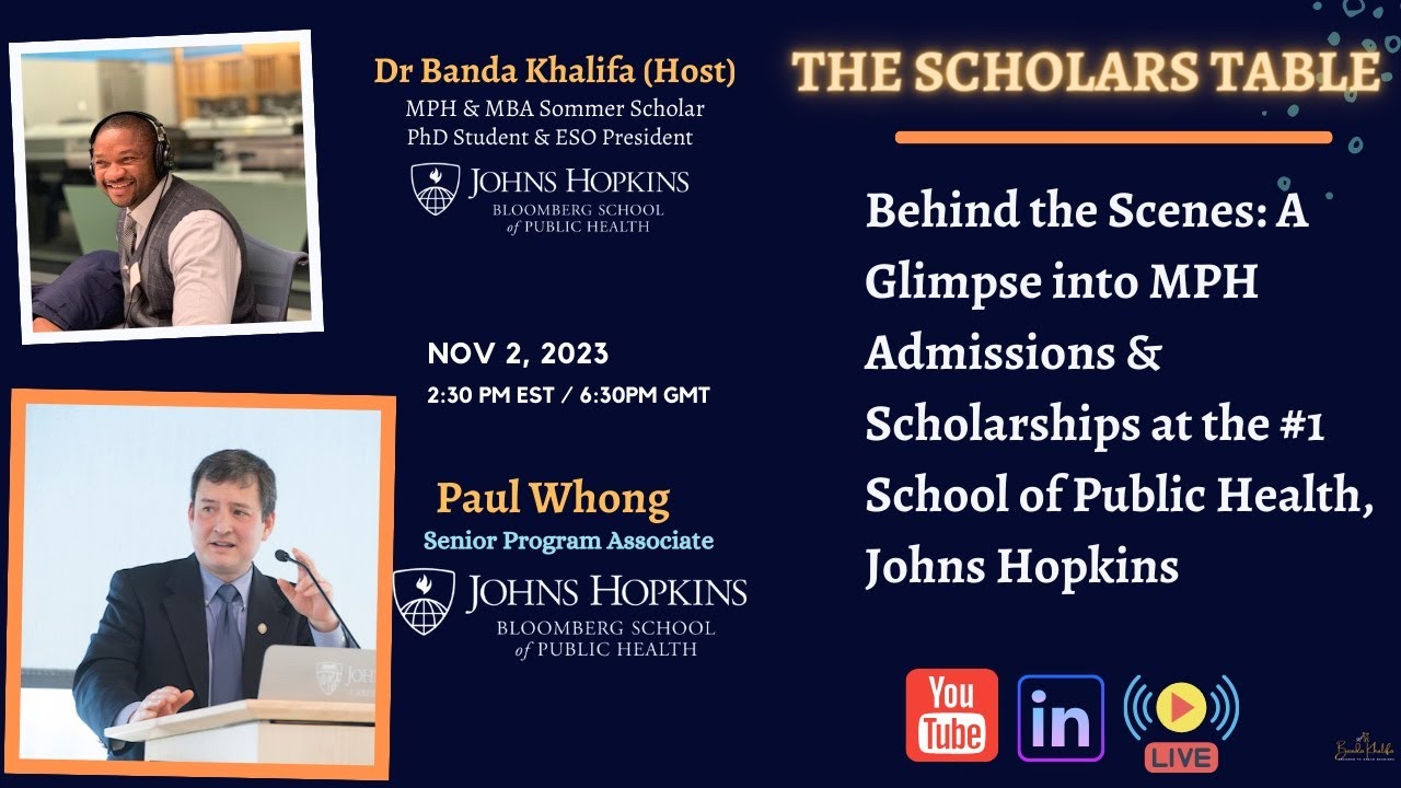 Admissions and Scholarships at Johns Hopkins Bloomberg School