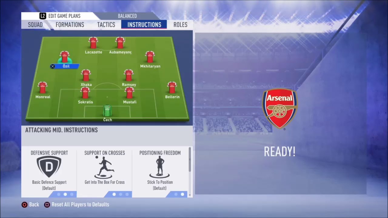 FIFA 19 Arsenal review - Best formation, Best tactics and instructions