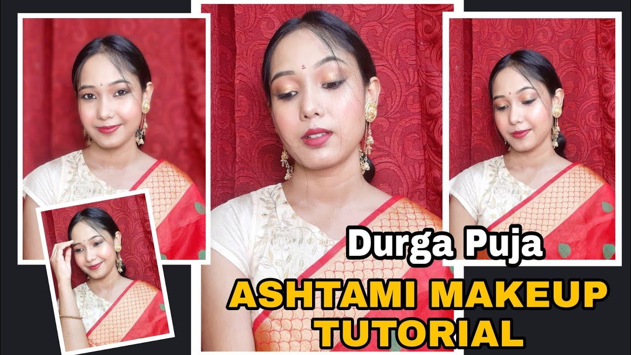 Durga Puja Ashtami Special Day Makeup Tutorial | Affordable | Sunanda Basu