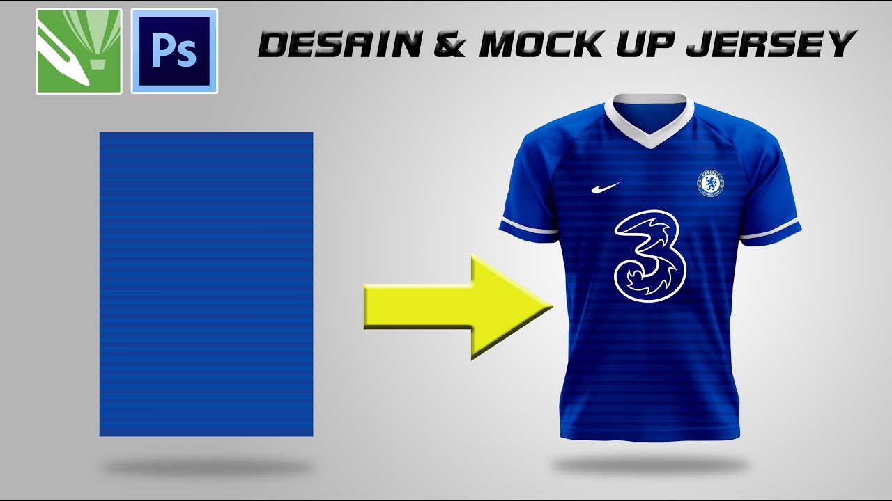 Tutorial Membuat Desain Motif dan Mock Up Jersey menggunakan Coreldraw dan Photoshop