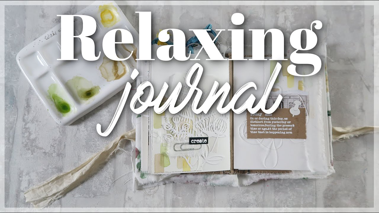 WATERCOLOR Relaxing Journal 🌱 Terapia antiestrés con acuarelas y material scrapbooking