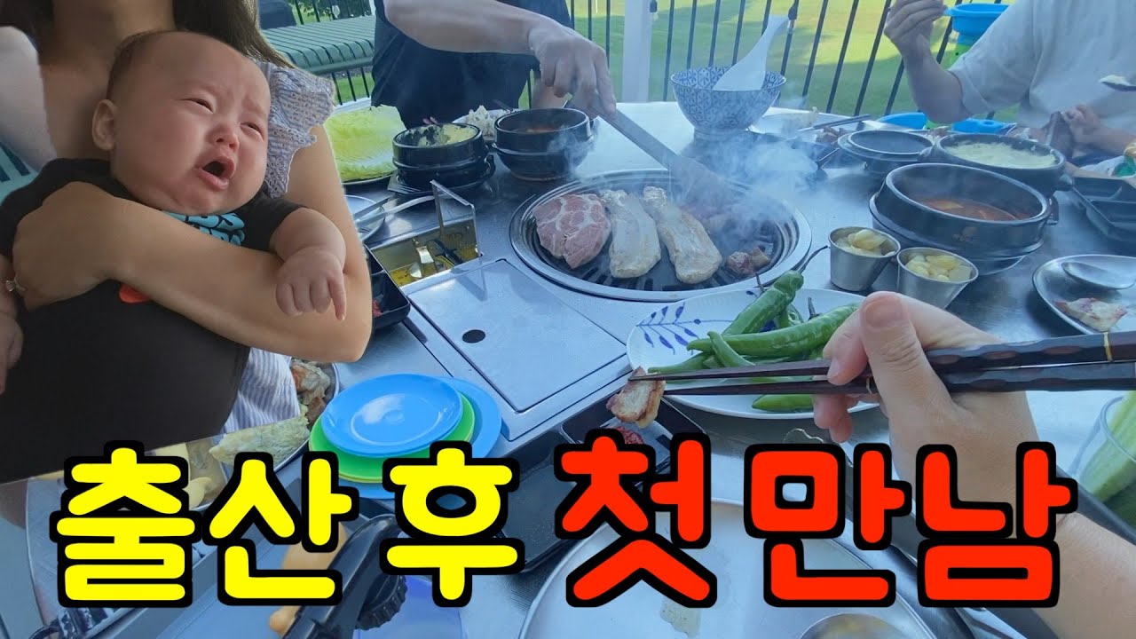 미국 브이로그 🇺🇸 출산 후, 첫 만남 ‼️ 시카고에서 집, 험난한 3시간, 매운탕, 잡채 군만두, K-고깃집 한상, 횟집 흉내내기 l 미국 일상