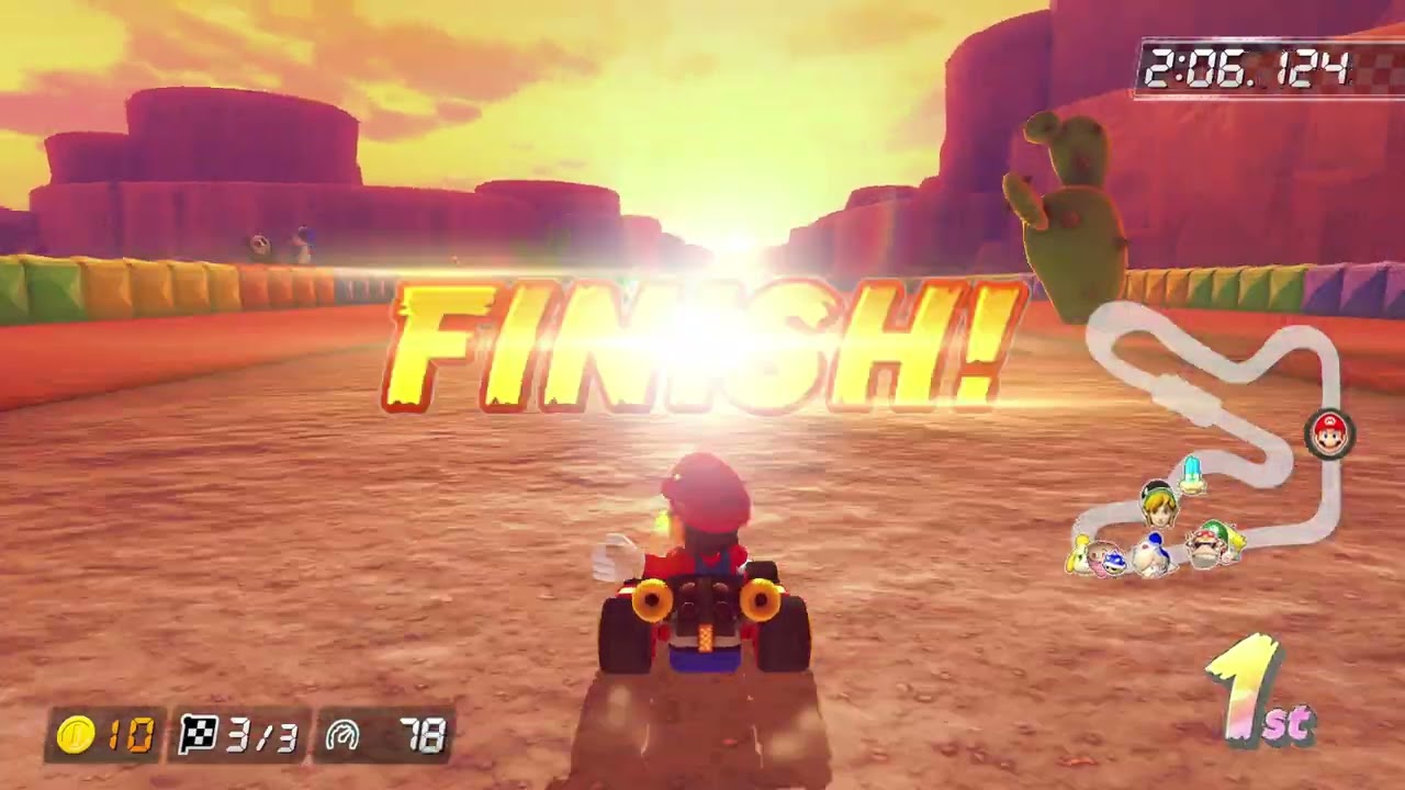 Mario Wins the Cherry Cup! | Mario Kart 8 Deluxe Gameplay Highlights & Victory Run