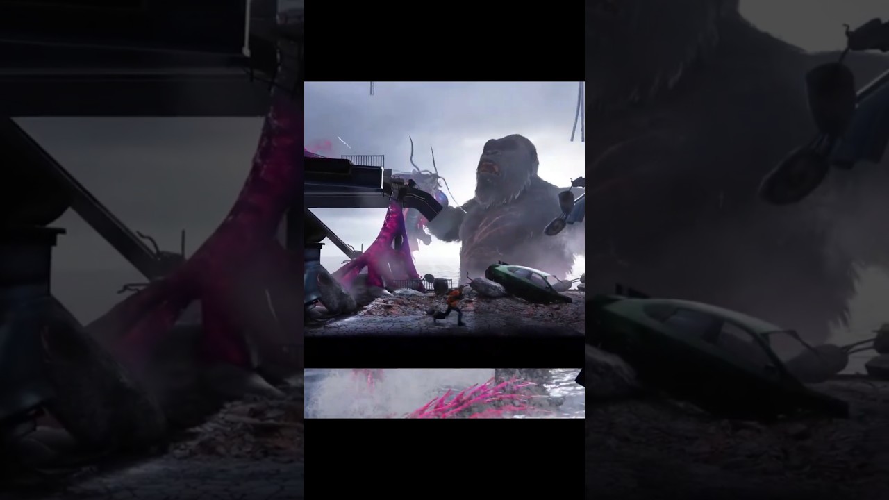 Kong Takes on Monster in DEADLY Fight Scene #shorts #gaming #youtubeshorts