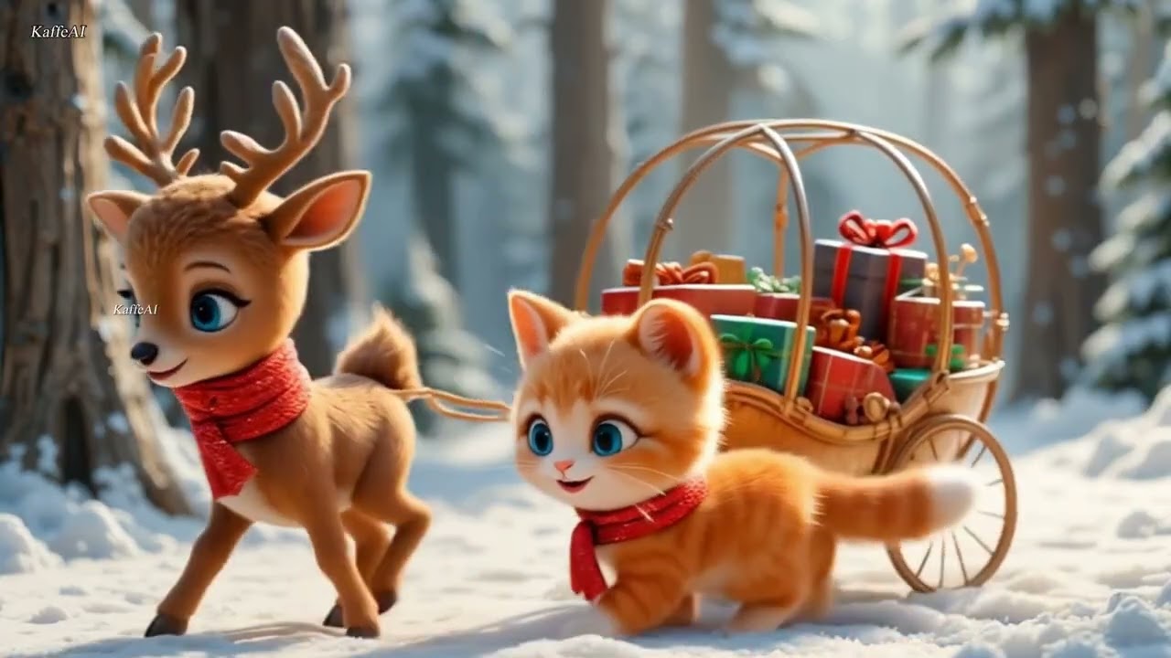 Ginger Kitten Helps Lost Baby Reindeer And Helps Save Christmas A Heartwarming Family Story 🐱🎁🦌🎅