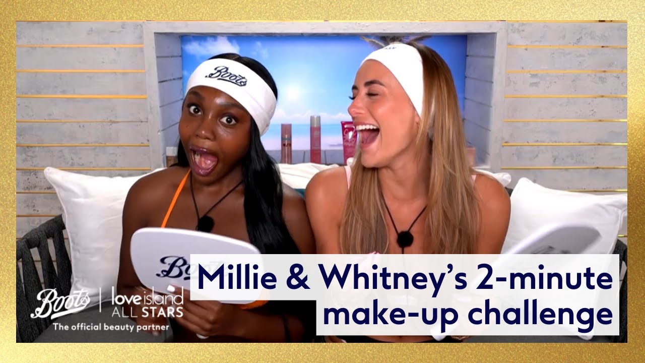 2-minute make-up challenge with Millie & Whitney | Love Island All Stars | Boots UK