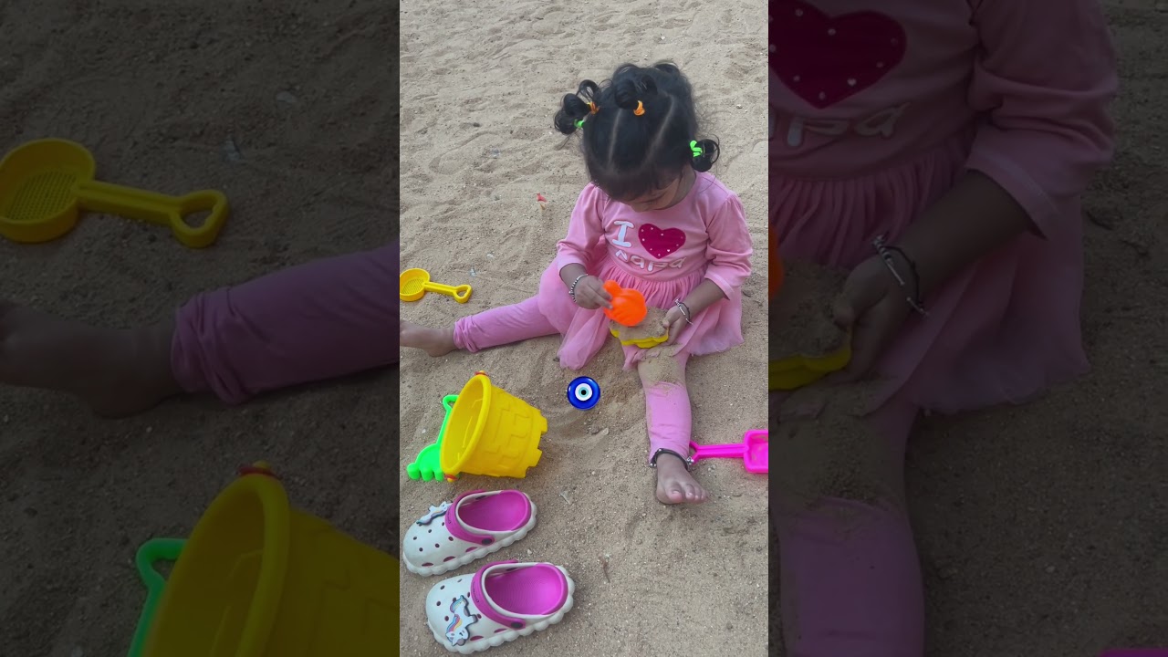Sand play time⏳⏳🏖️🏖️🏜️ #ginnu #cutebaby