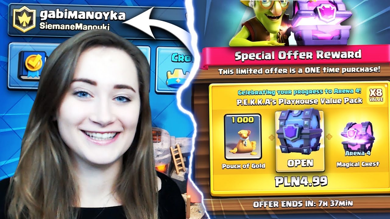 ⚡GRAMY I OTWIERAMY SKRZYNKI NA KONCIE GABI!? | Clash Royale