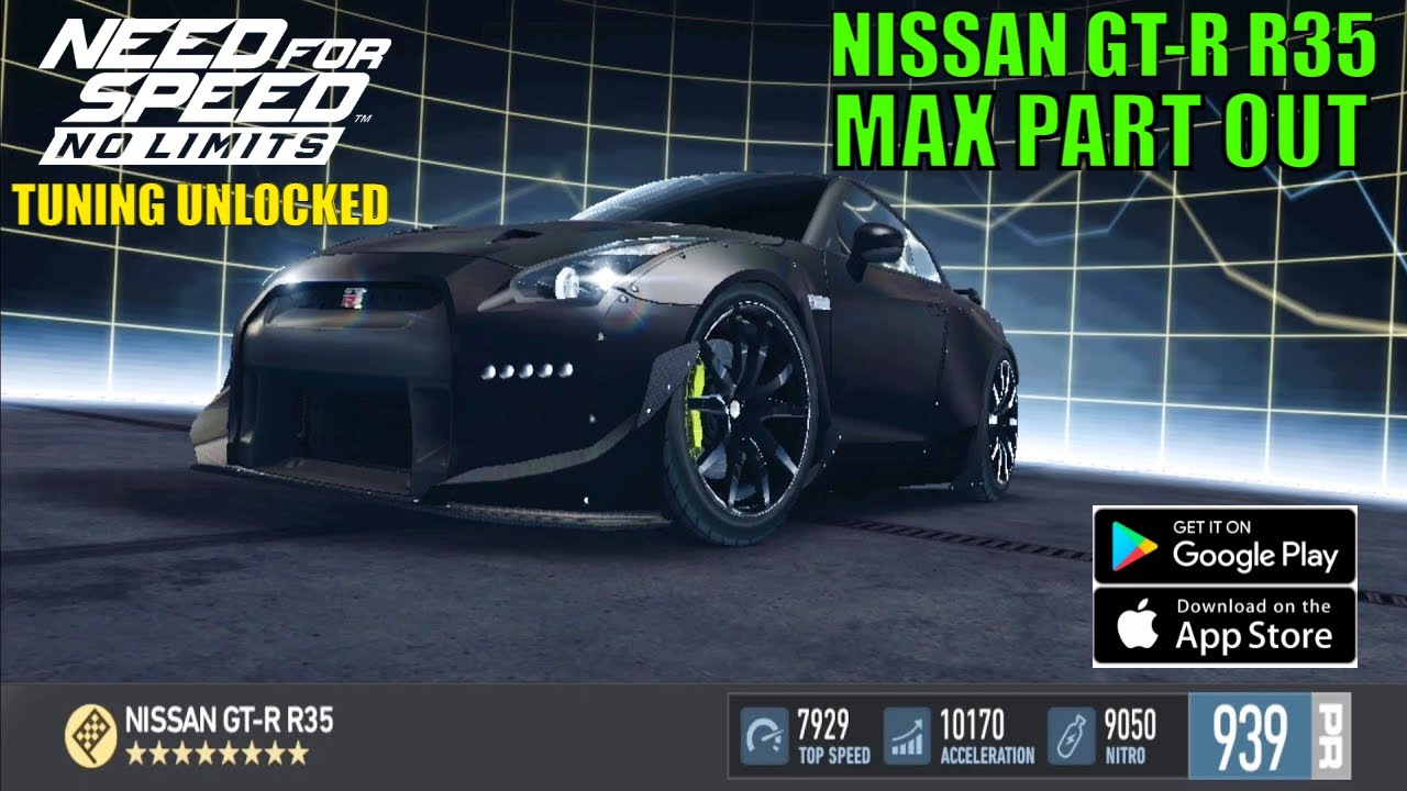 Need For Speed: No Limits • Nissan GT-R R35 Tunning unlock (Part Maxed Out)