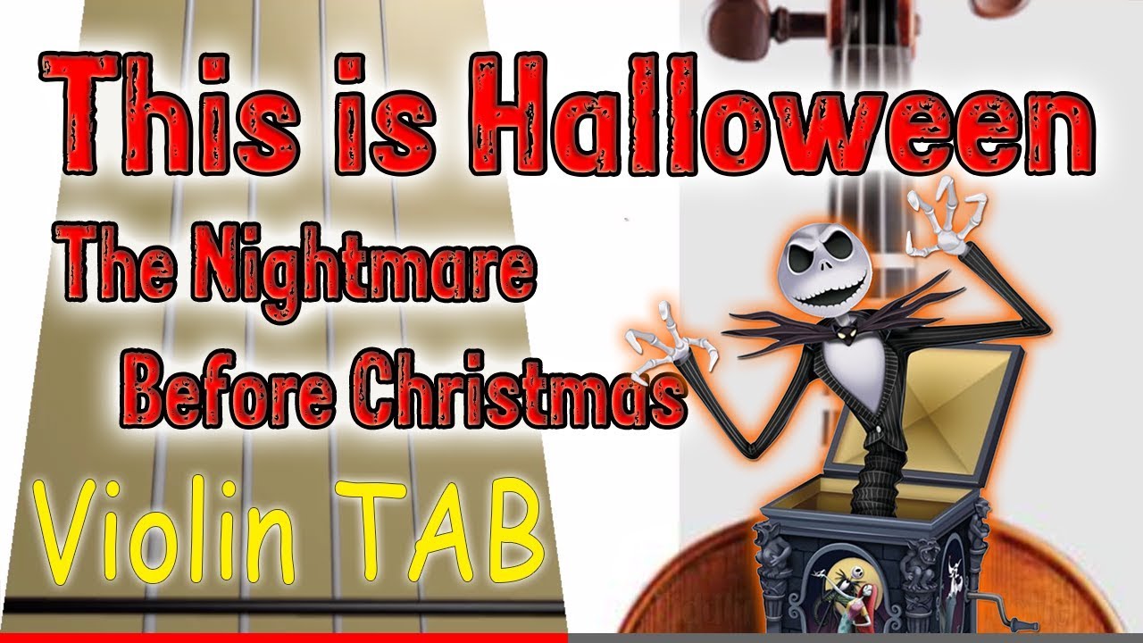 This is Halloween - The Nightmare Before Christmas - Violin - Play Along Tab Tutorial