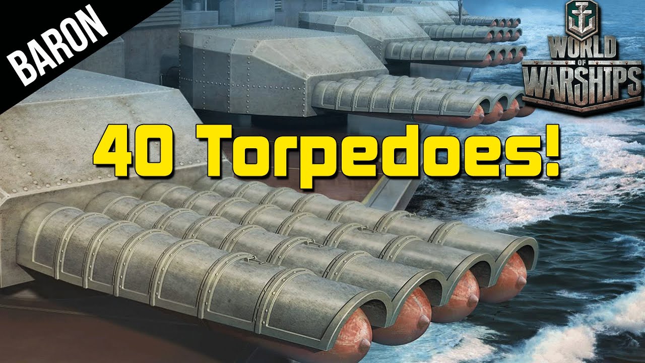 World of Warships 40 TORPEDOES!  Kitakami vs Yamato, Japanese Cruiser
