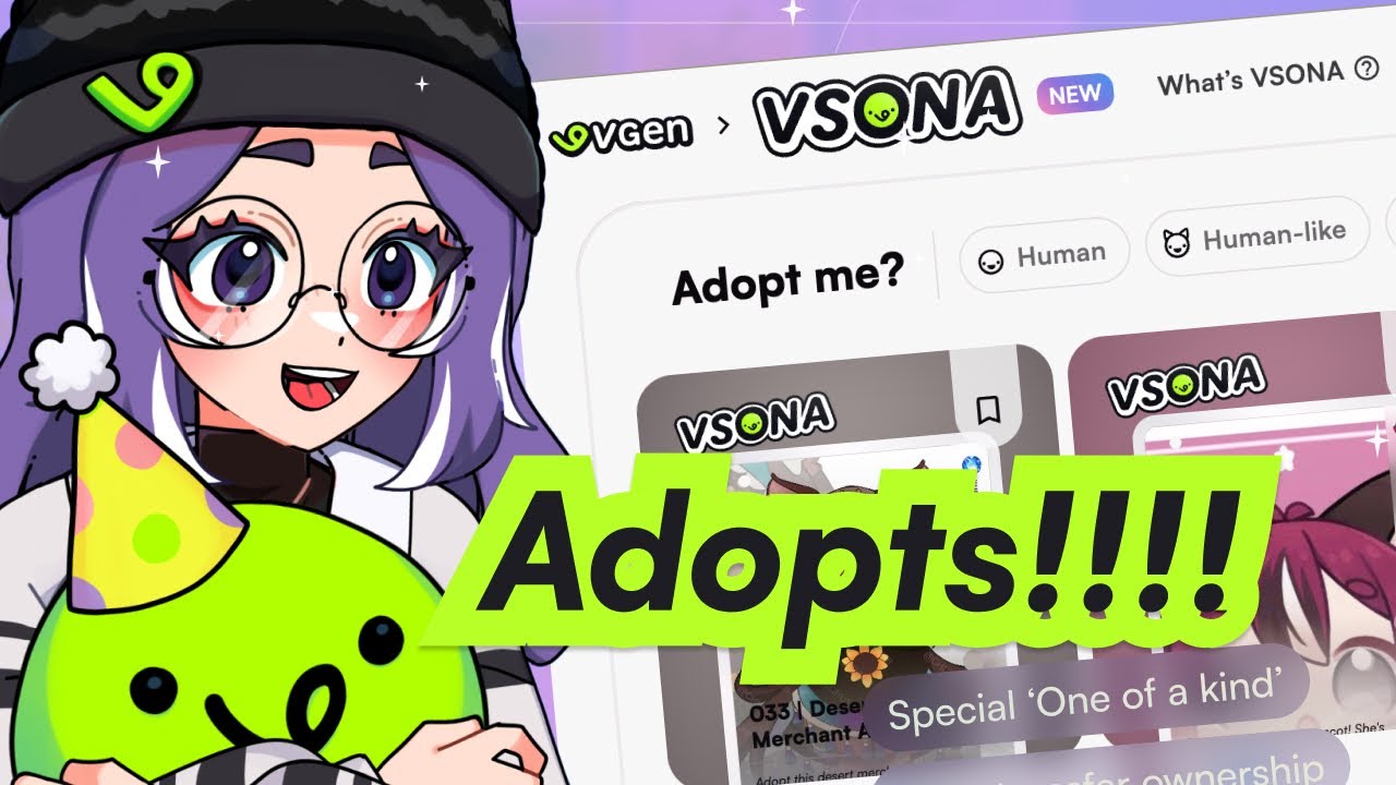 VSONA Adopts!! Легко покупайте, продавайте и передавайте персонажей на VGen.