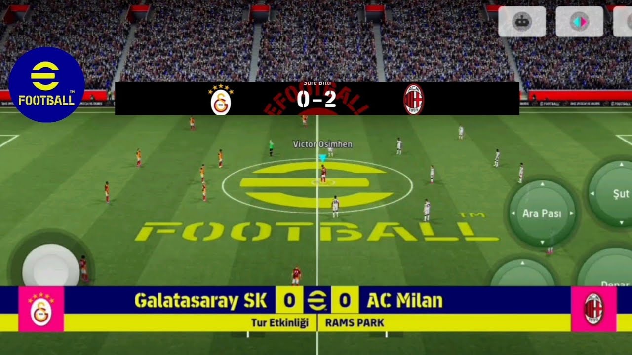 GALATASARAY SK AC MİLAN MAÇI ( FUTBOL OYUNU  ) FOOTBALL GAME 