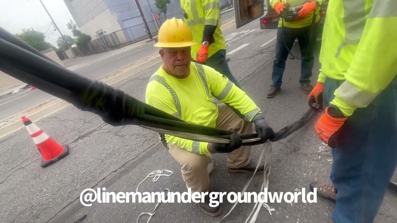 Hit pole removed riser and cable