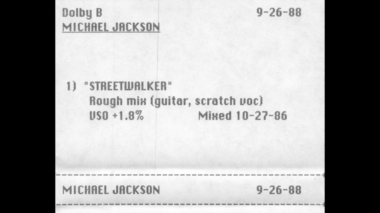Michael Jackson - Streetwalker (Early Demo / Rough Mix) [2024 Remaster]