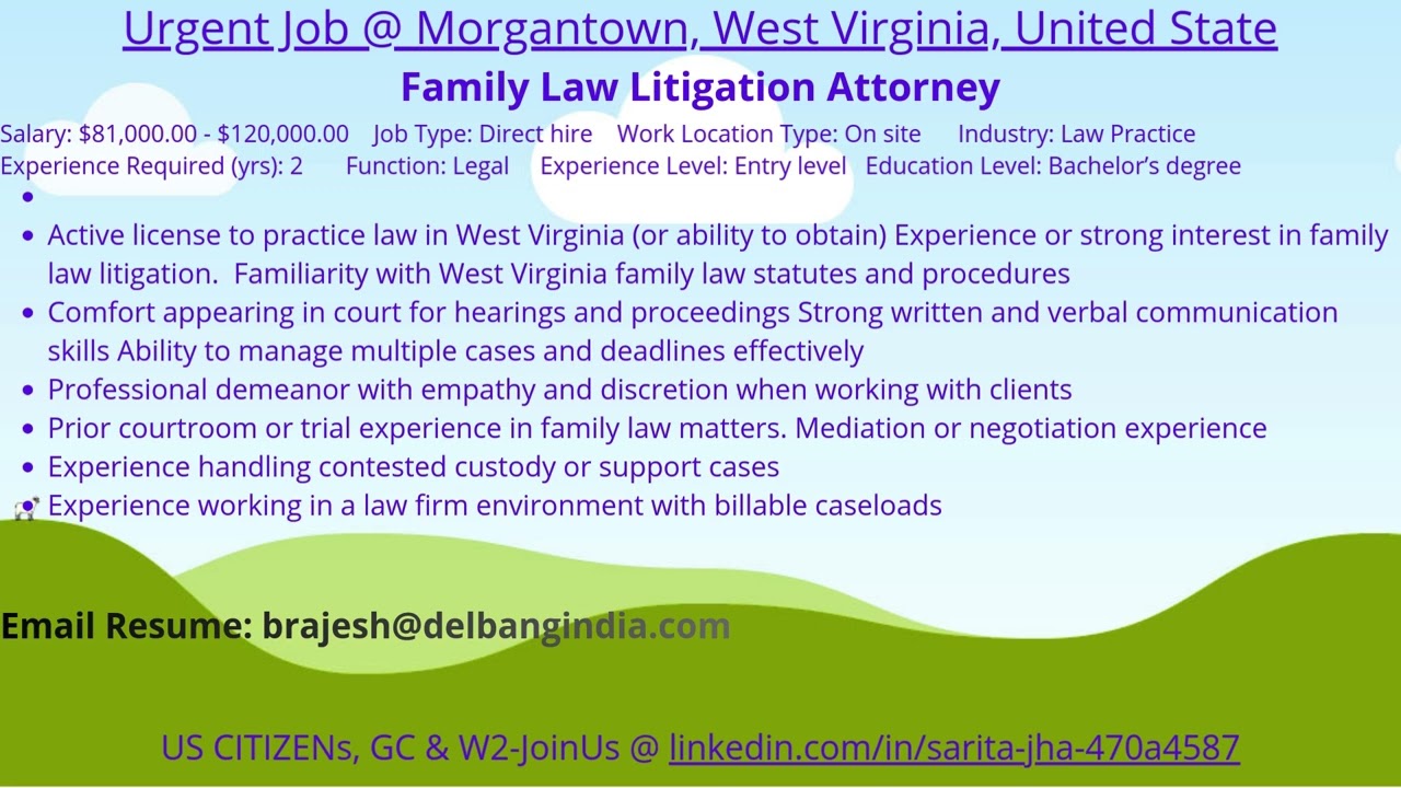 Family Law Litigation Attorney West Virginia,