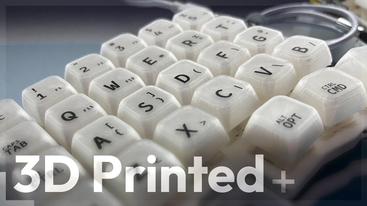 3D Printed Keycaps with sharp text